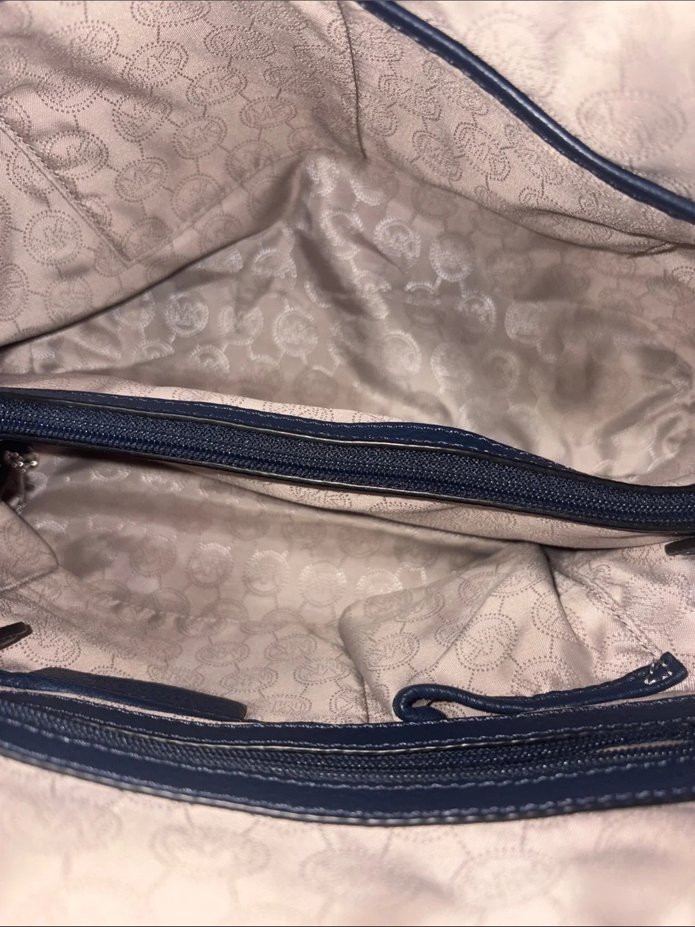 Michael Kors Riley Large Satchel -Dark / Navy Blue